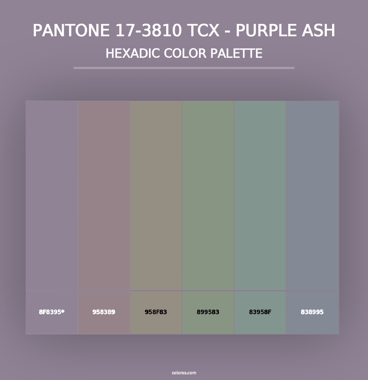 PANTONE 17-3810 TCX - Purple Ash - Hexadic Color Palette