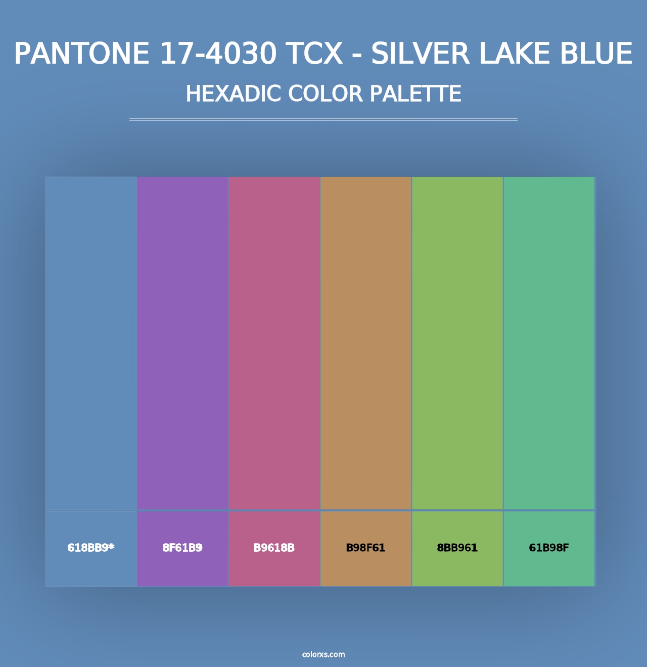 PANTONE 17-4030 TCX - Silver Lake Blue - Hexadic Color Palette