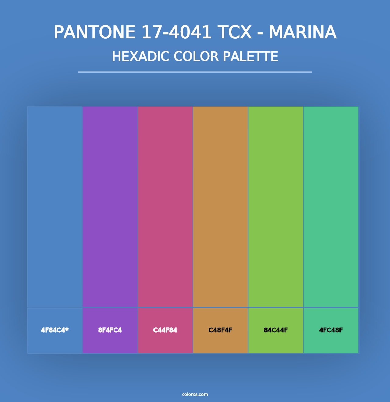 PANTONE 17-4041 TCX - Marina - Hexadic Color Palette