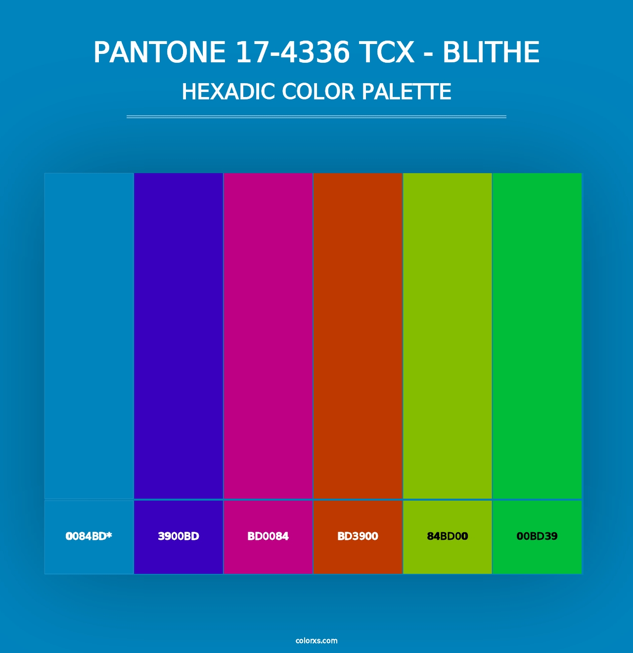 PANTONE 17-4336 TCX - Blithe - Hexadic Color Palette