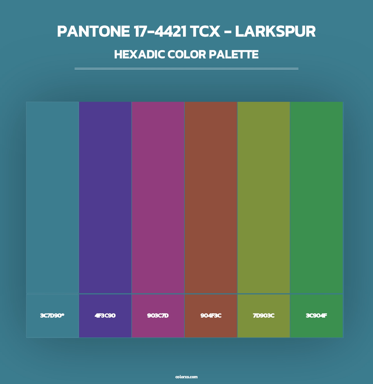 PANTONE 17-4421 TCX - Larkspur - Hexadic Color Palette