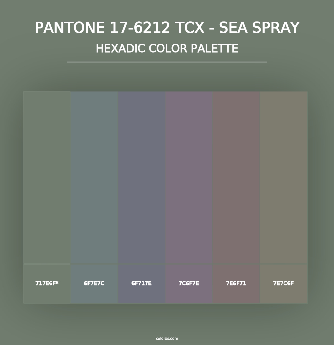 PANTONE 17-6212 TCX - Sea Spray - Hexadic Color Palette