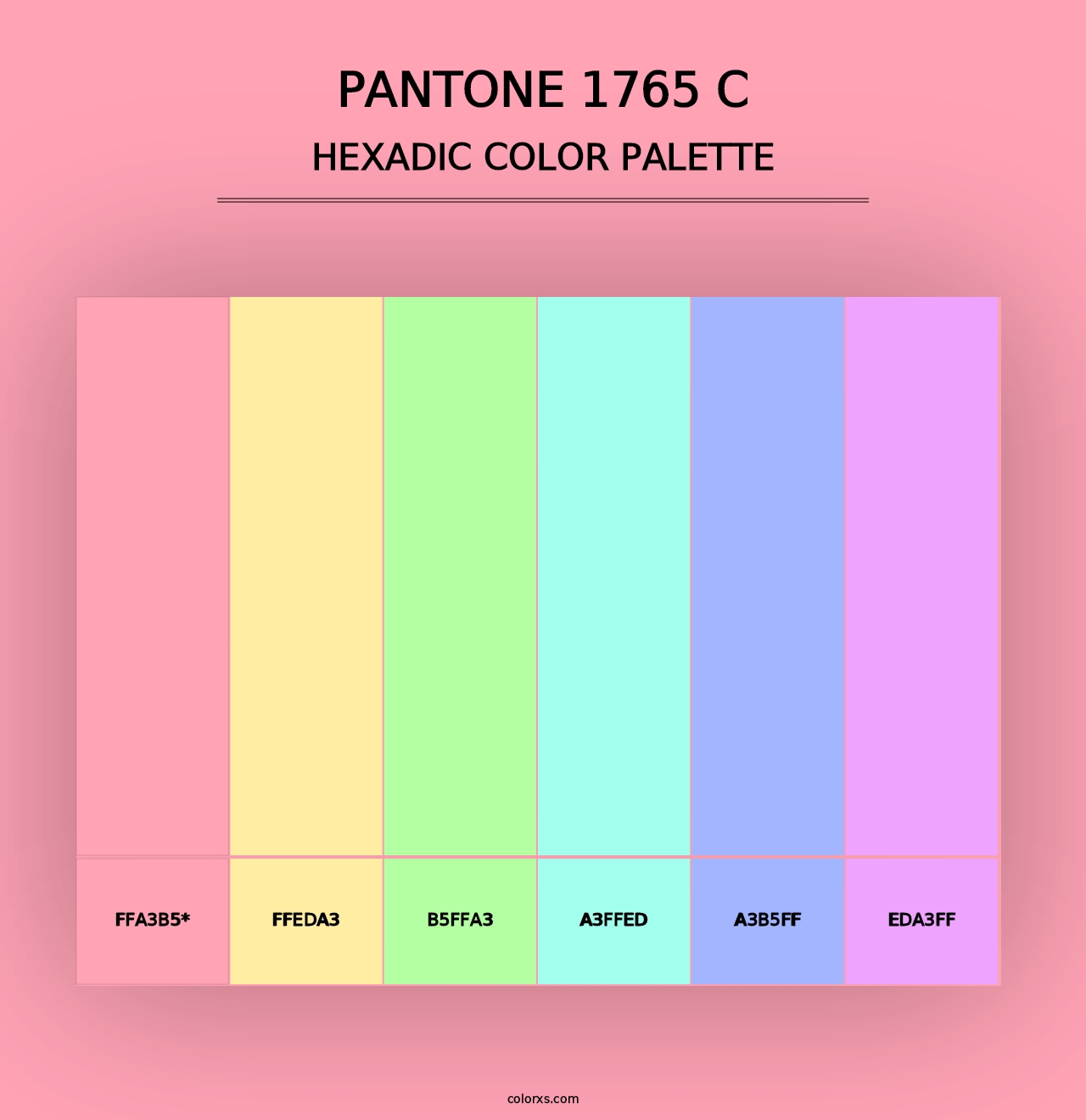 PANTONE 1765 C - Hexadic Color Palette