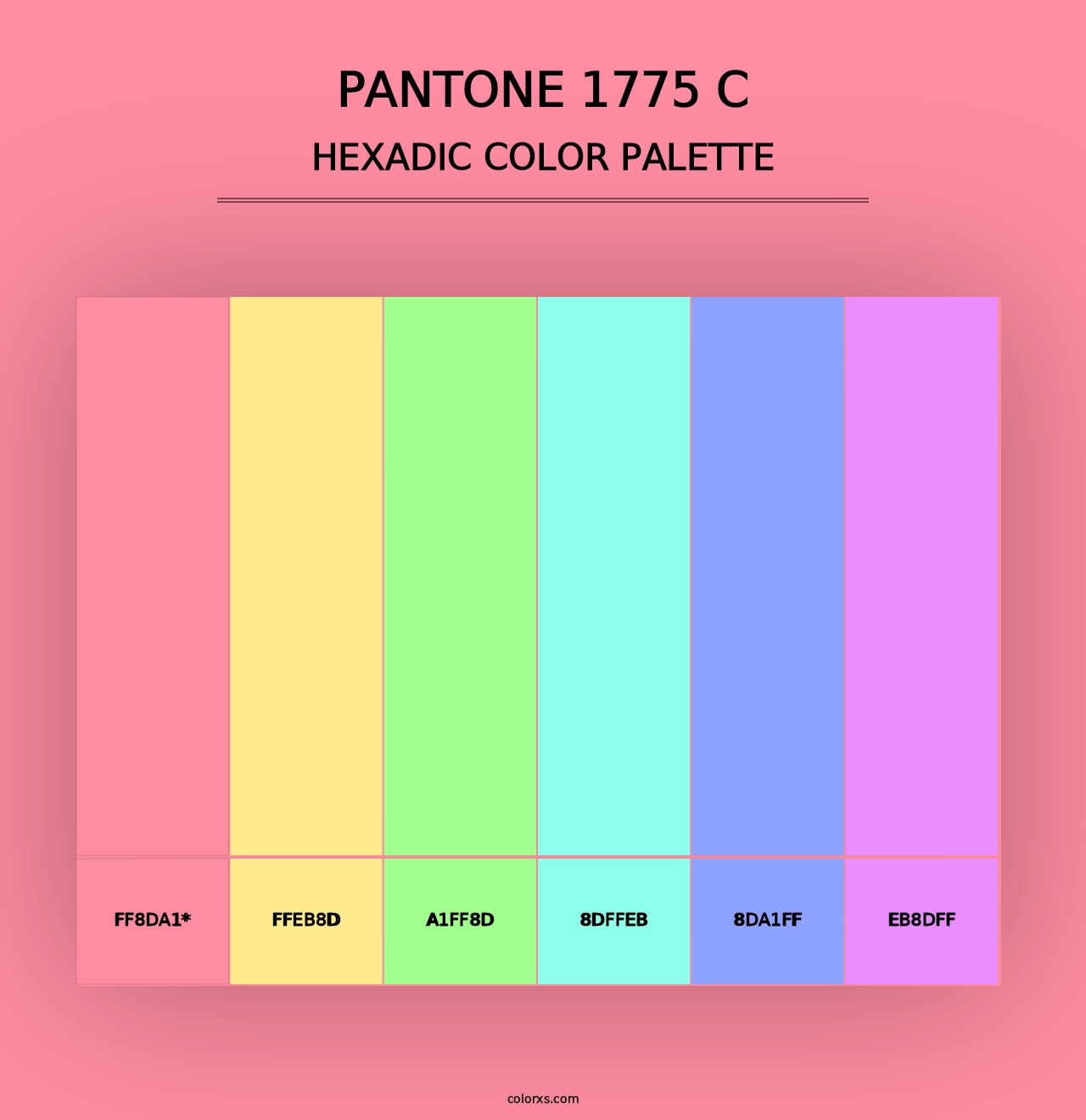 PANTONE 1775 C - Hexadic Color Palette