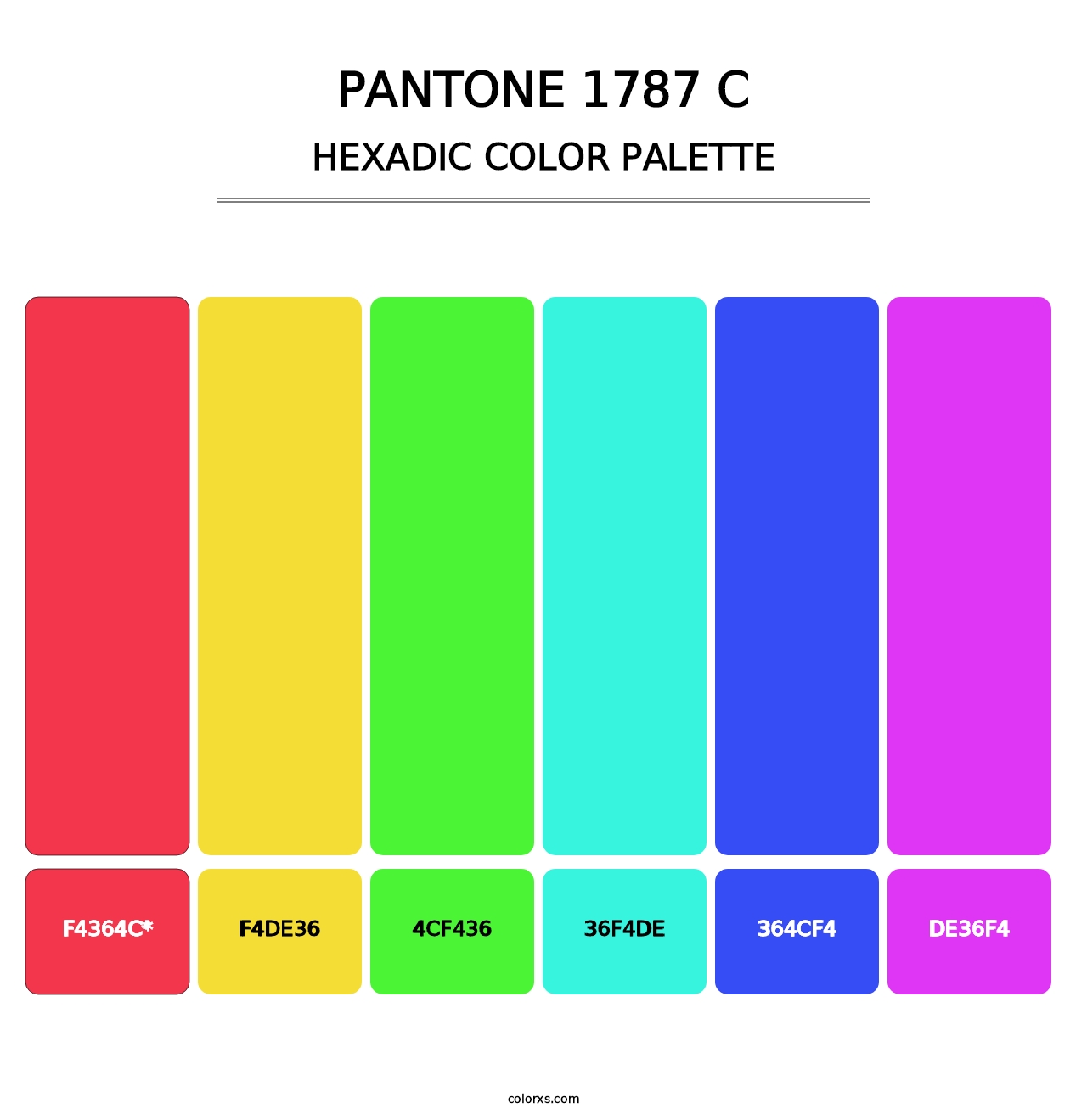 PANTONE 1787 C - Hexadic Color Palette