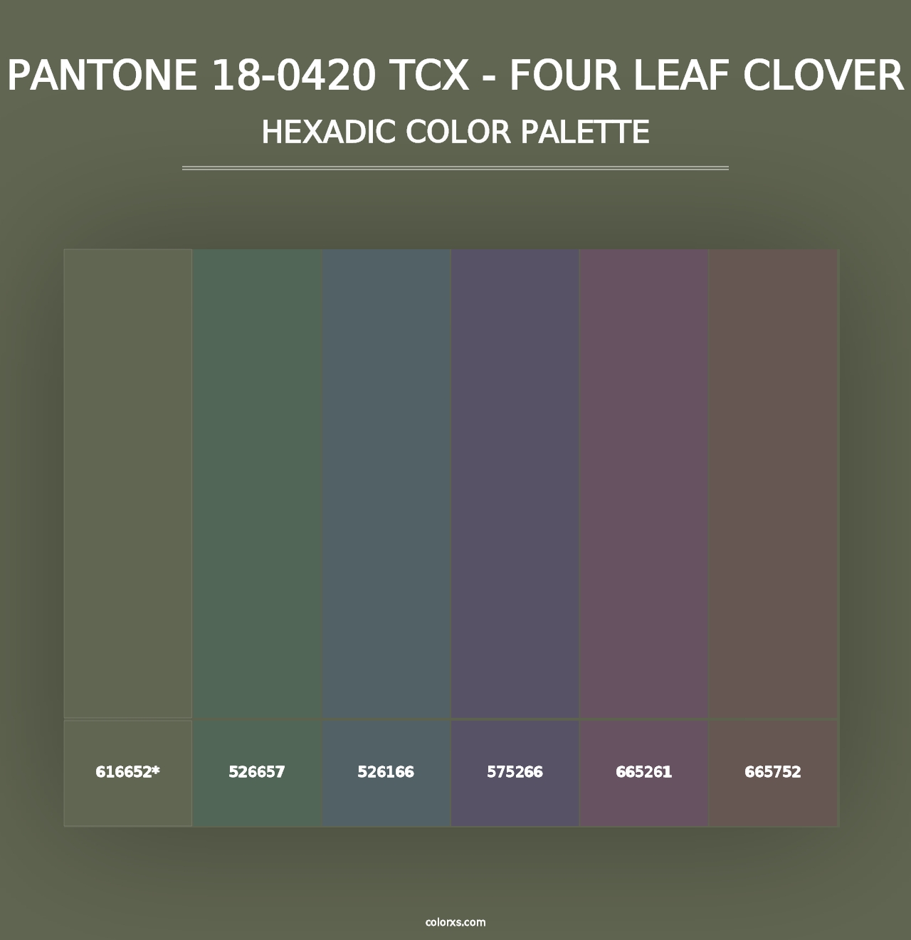 PANTONE 18-0420 TCX - Four Leaf Clover - Hexadic Color Palette