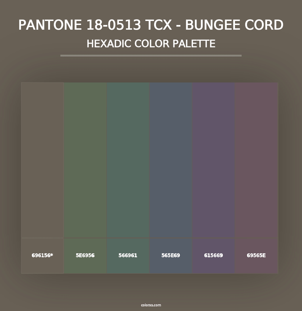 PANTONE 18-0513 TCX - Bungee Cord - Hexadic Color Palette