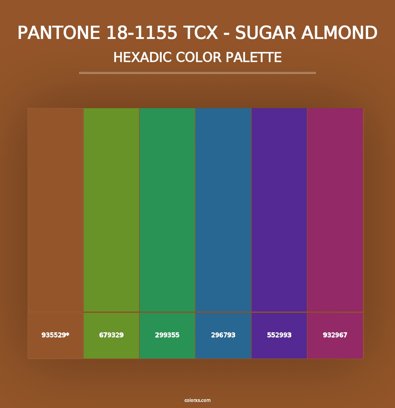 PANTONE 18-1155 TCX - Sugar Almond - Hexadic Color Palette