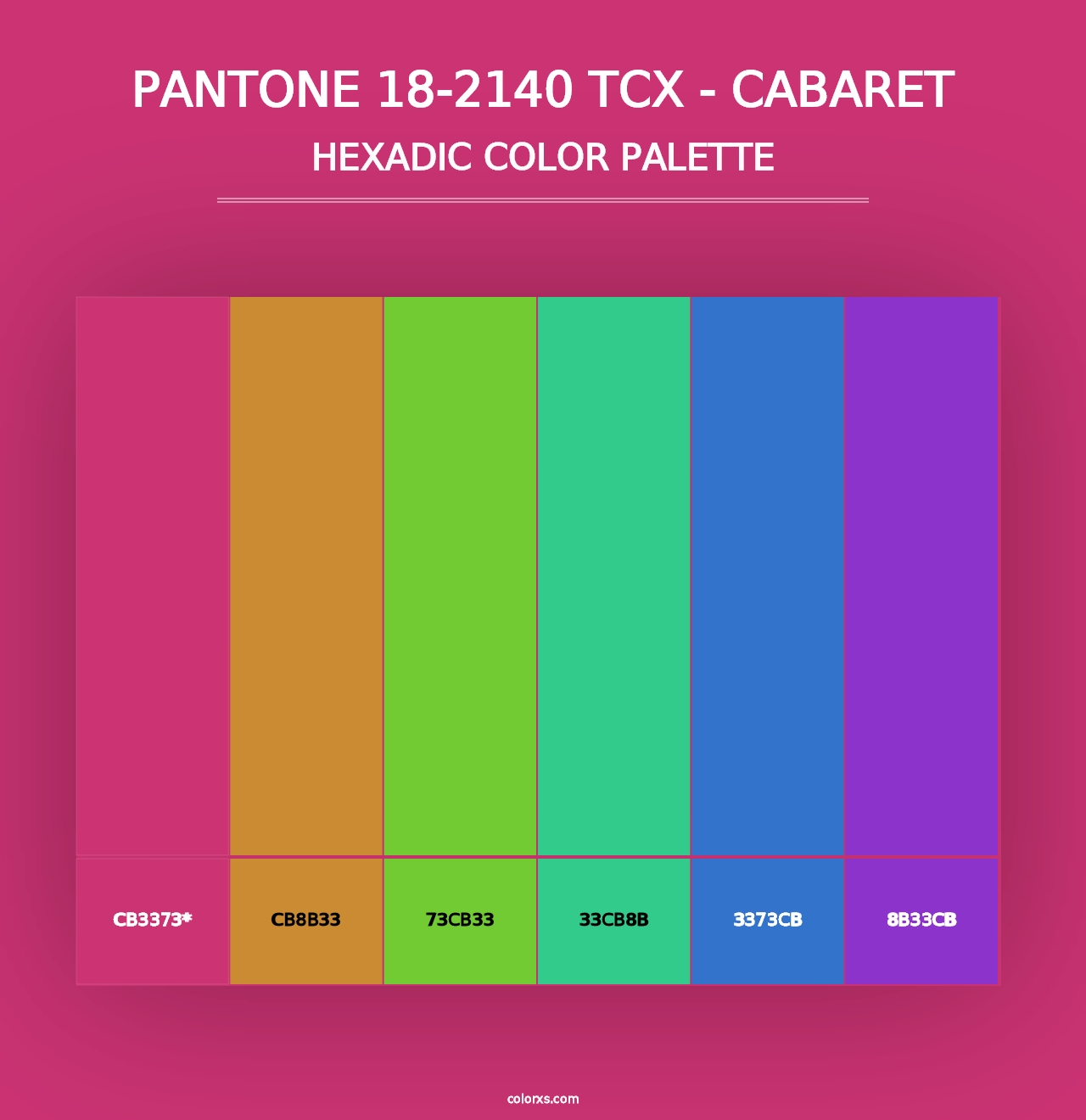 PANTONE 18-2140 TCX - Cabaret - Hexadic Color Palette