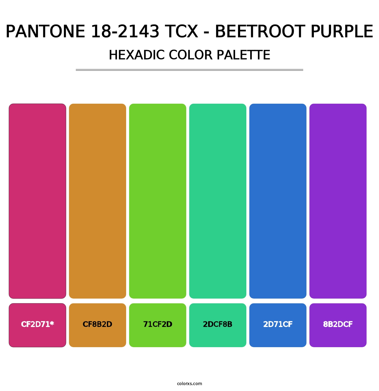 PANTONE 18-2143 TCX - Beetroot Purple - Hexadic Color Palette