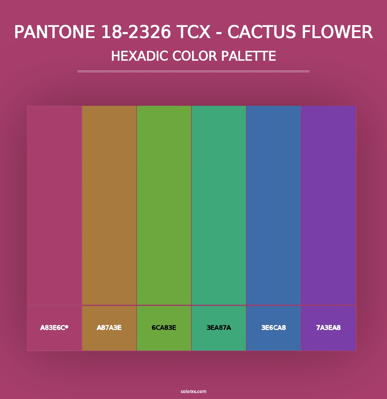 PANTONE 18-2326 TCX - Cactus Flower - Hexadic Color Palette