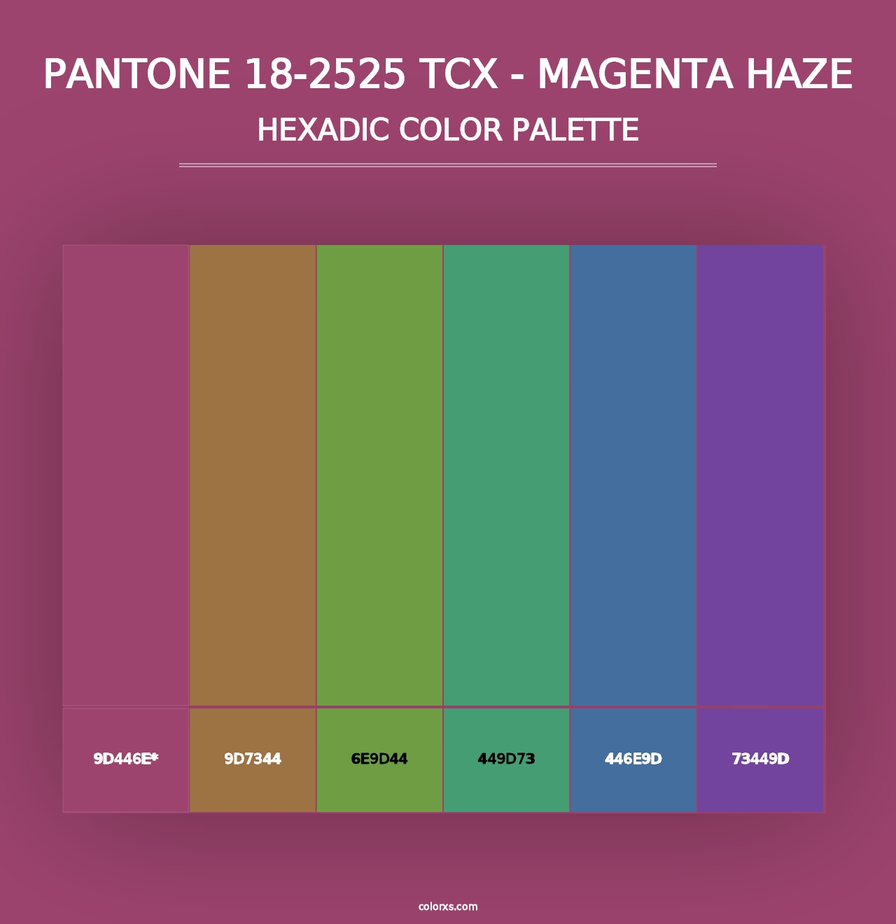 PANTONE 18-2525 TCX - Magenta Haze - Hexadic Color Palette