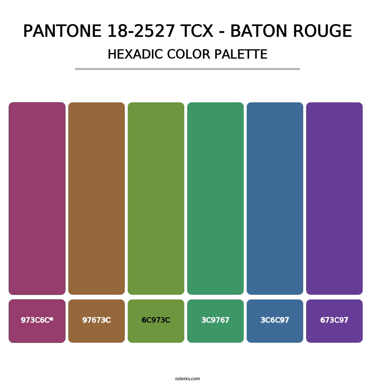 PANTONE 18-2527 TCX - Baton Rouge - Hexadic Color Palette