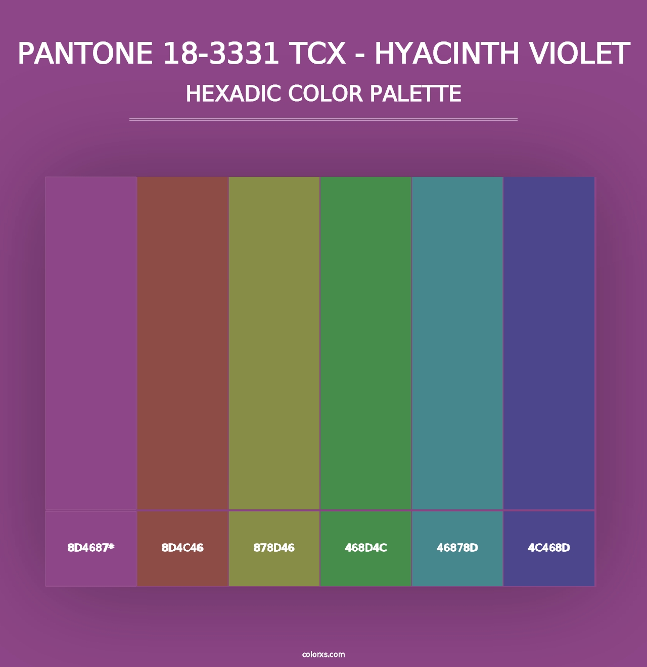 PANTONE 18-3331 TCX - Hyacinth Violet - Hexadic Color Palette