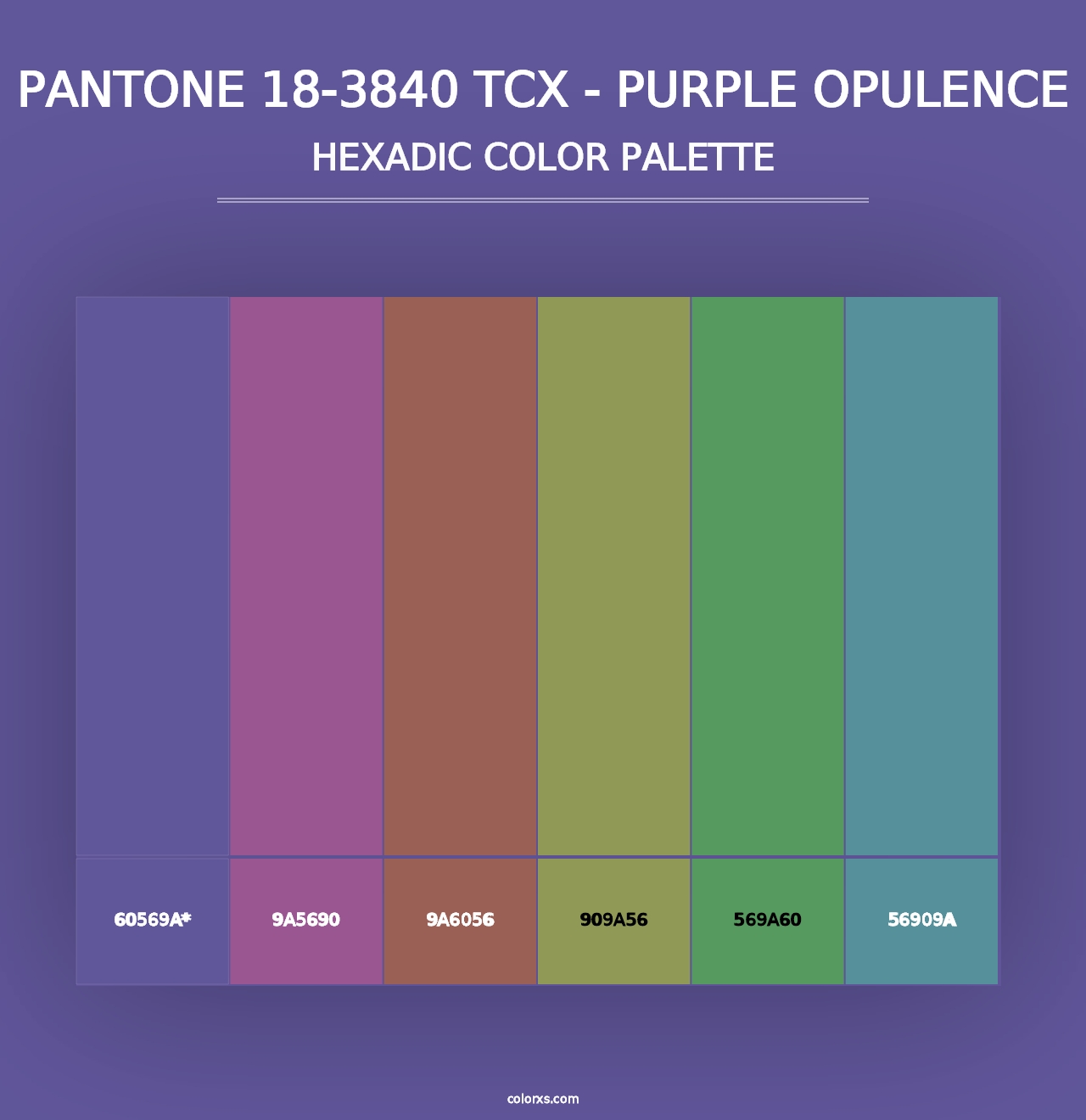 PANTONE 18-3840 TCX - Purple Opulence - Hexadic Color Palette