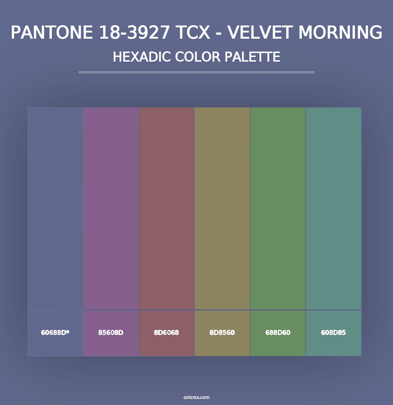 PANTONE 18-3927 TCX - Velvet Morning - Hexadic Color Palette