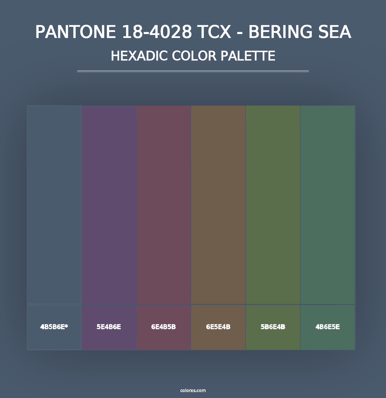 PANTONE 18-4028 TCX - Bering Sea - Hexadic Color Palette