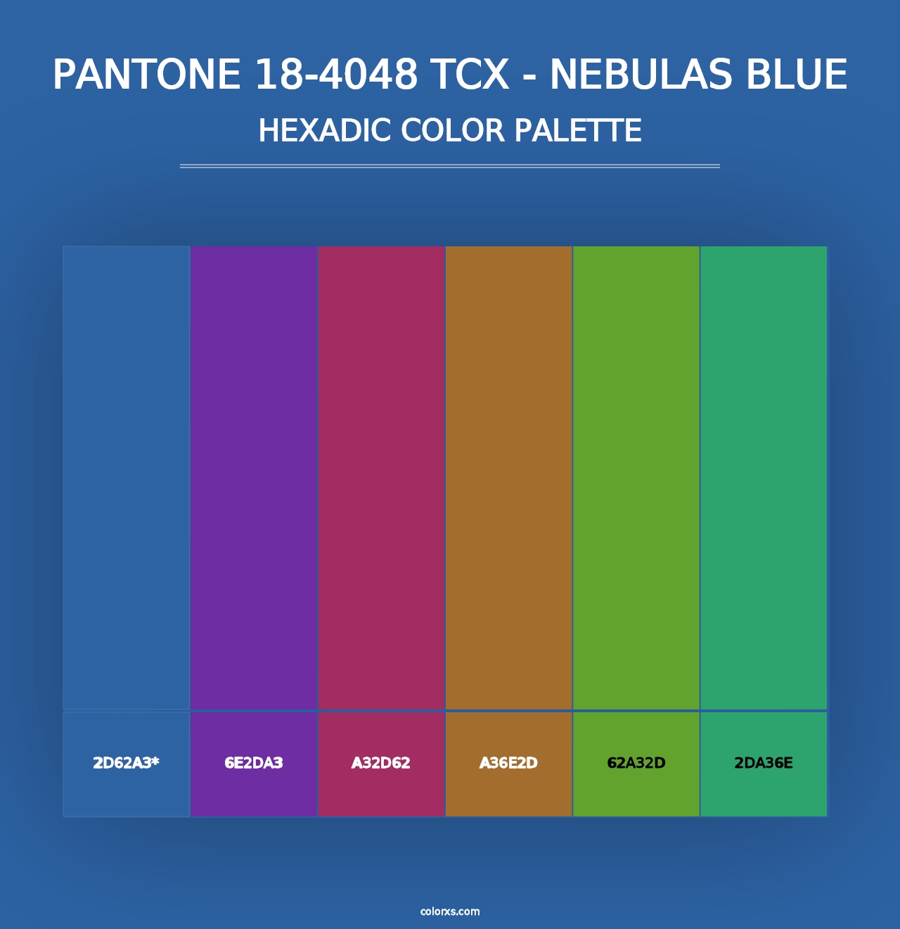 PANTONE 18-4048 TCX - Nebulas Blue - Hexadic Color Palette