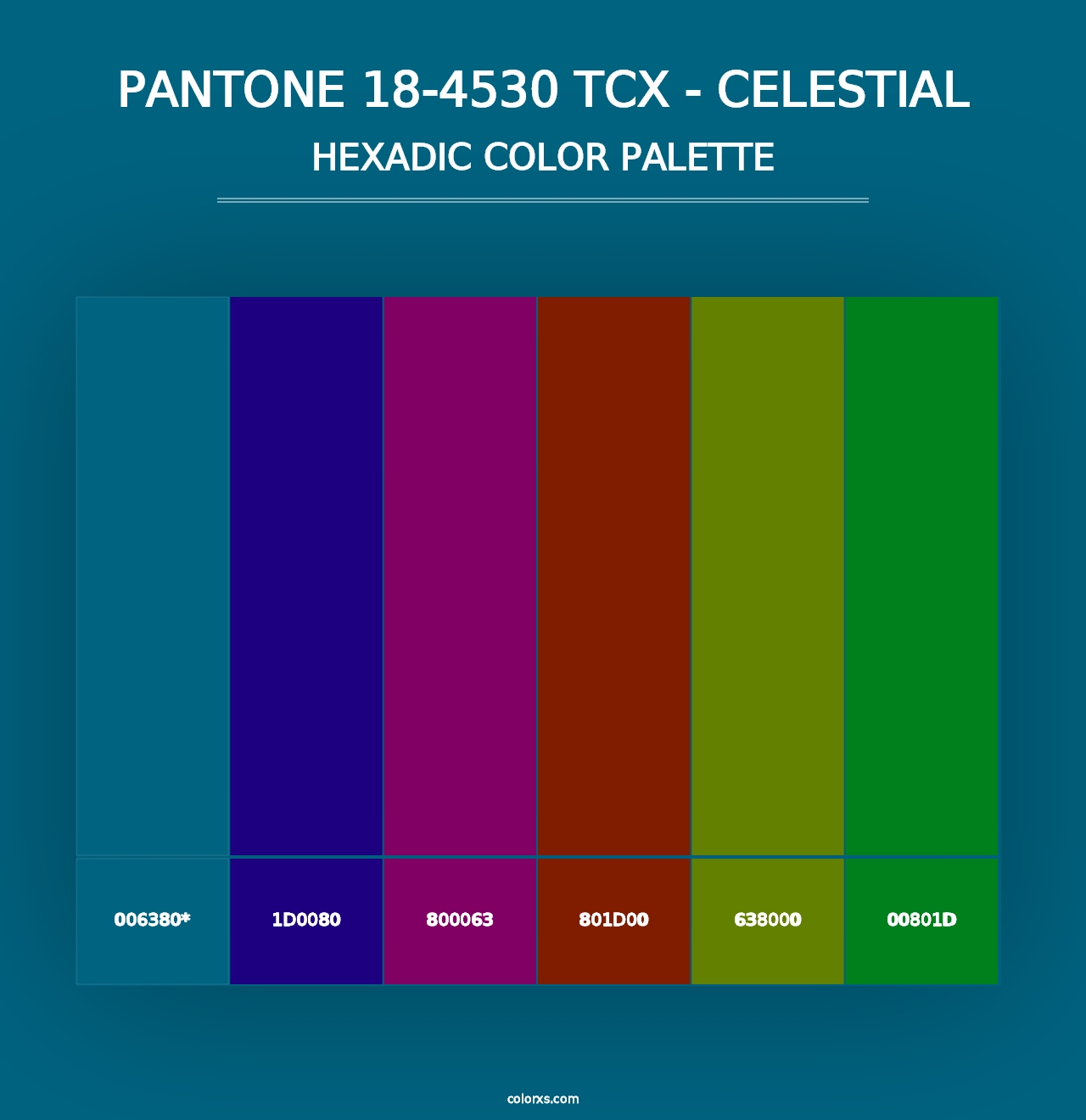 PANTONE 18-4530 TCX - Celestial - Hexadic Color Palette