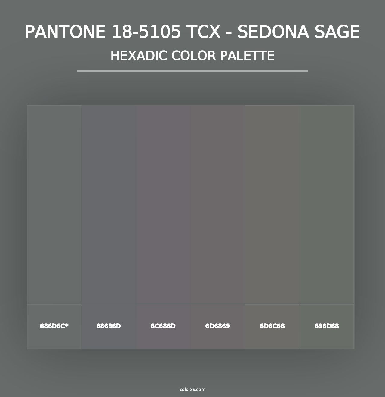 PANTONE 18-5105 TCX - Sedona Sage - Hexadic Color Palette