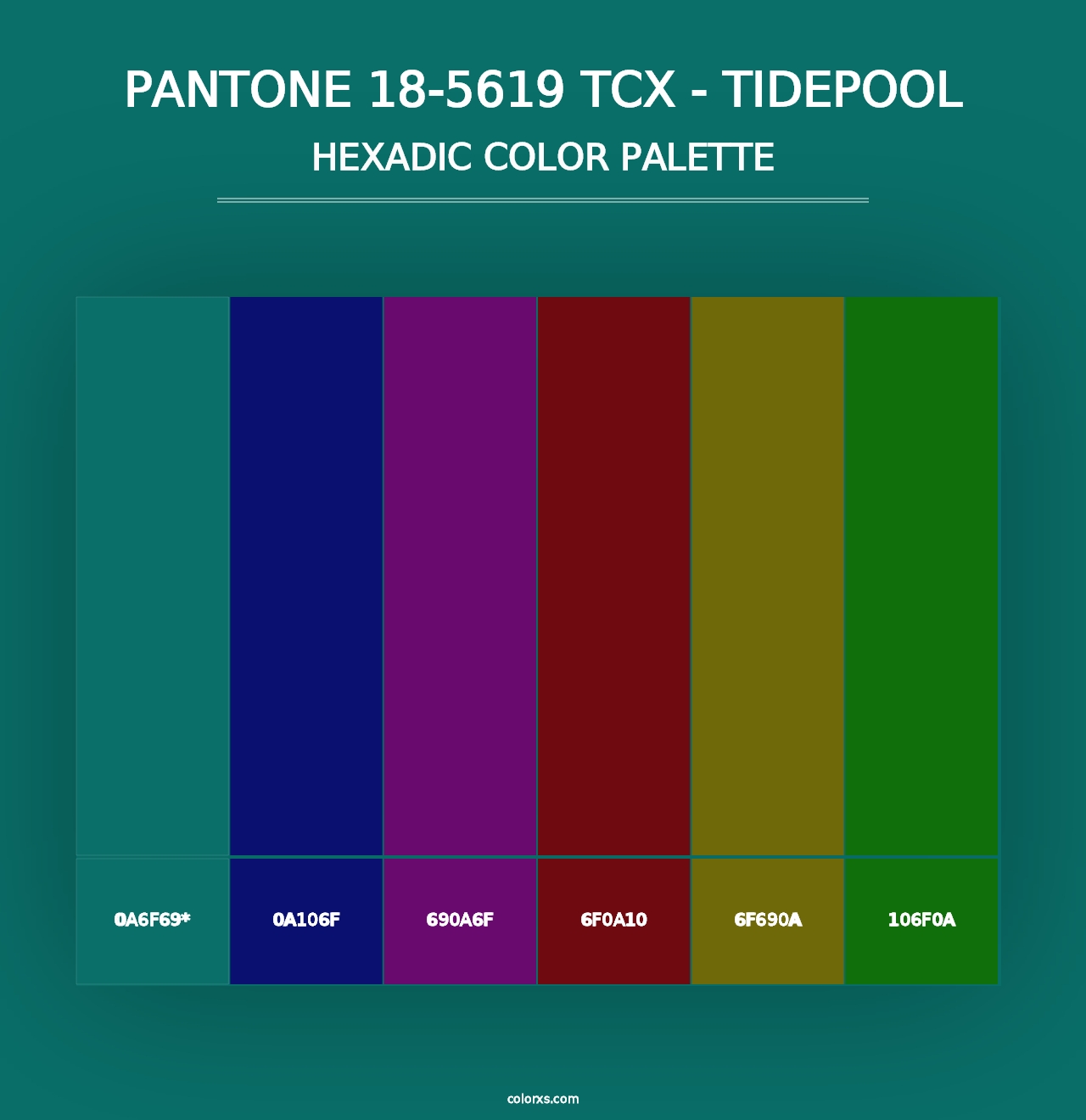 PANTONE 18-5619 TCX - Tidepool - Hexadic Color Palette