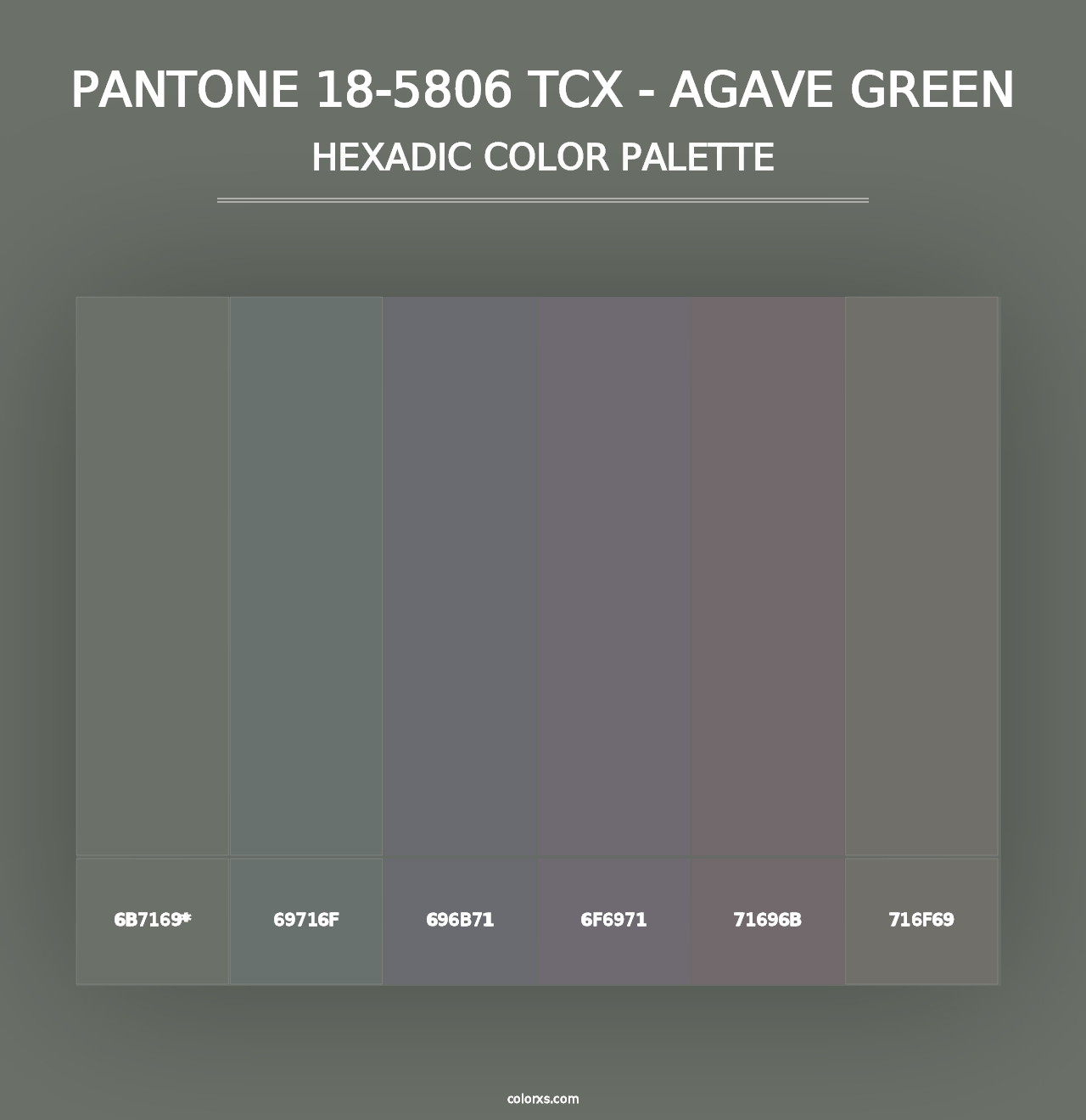 PANTONE 18-5806 TCX - Agave Green - Hexadic Color Palette