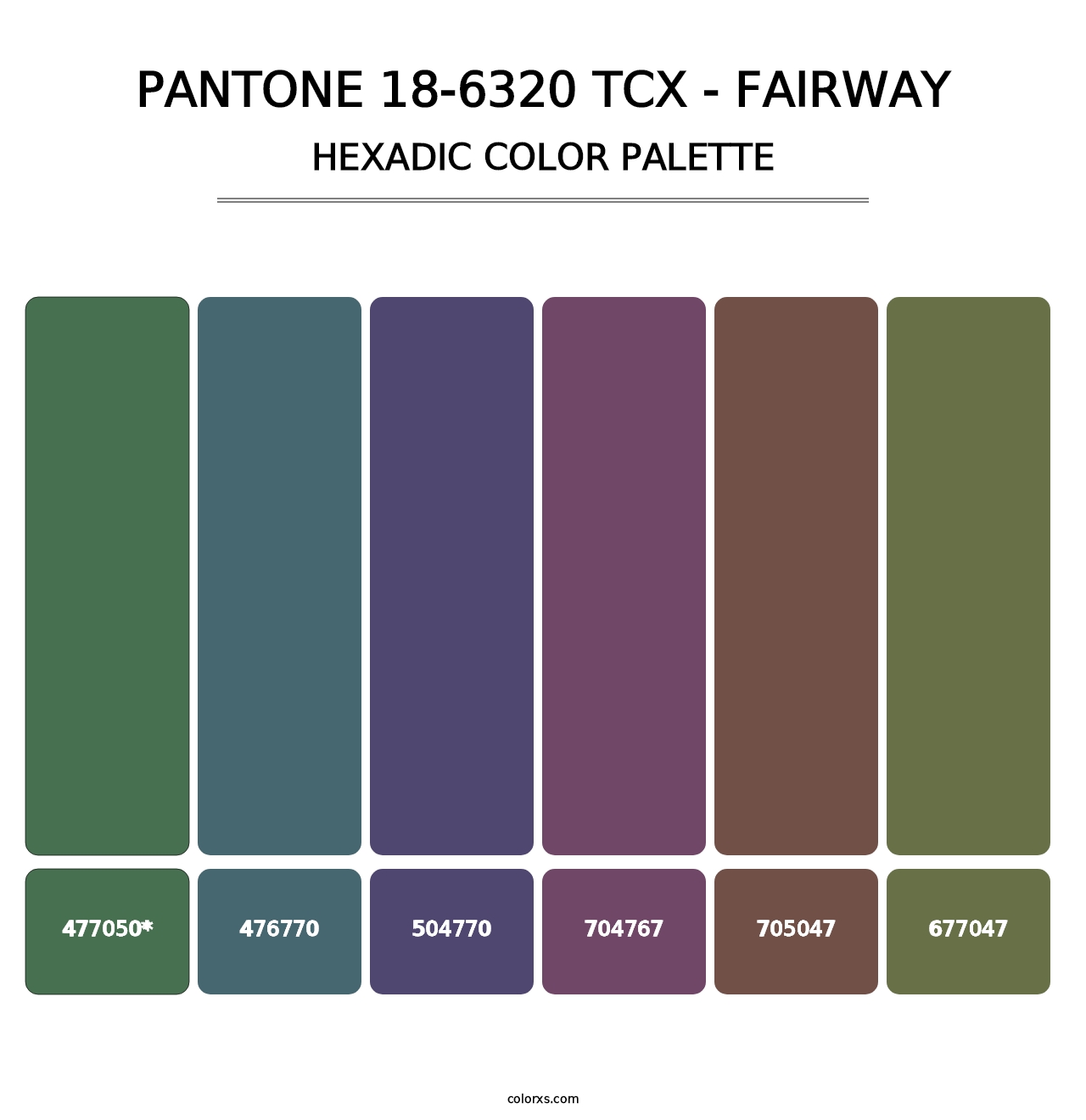 PANTONE 18-6320 TCX - Fairway - Hexadic Color Palette