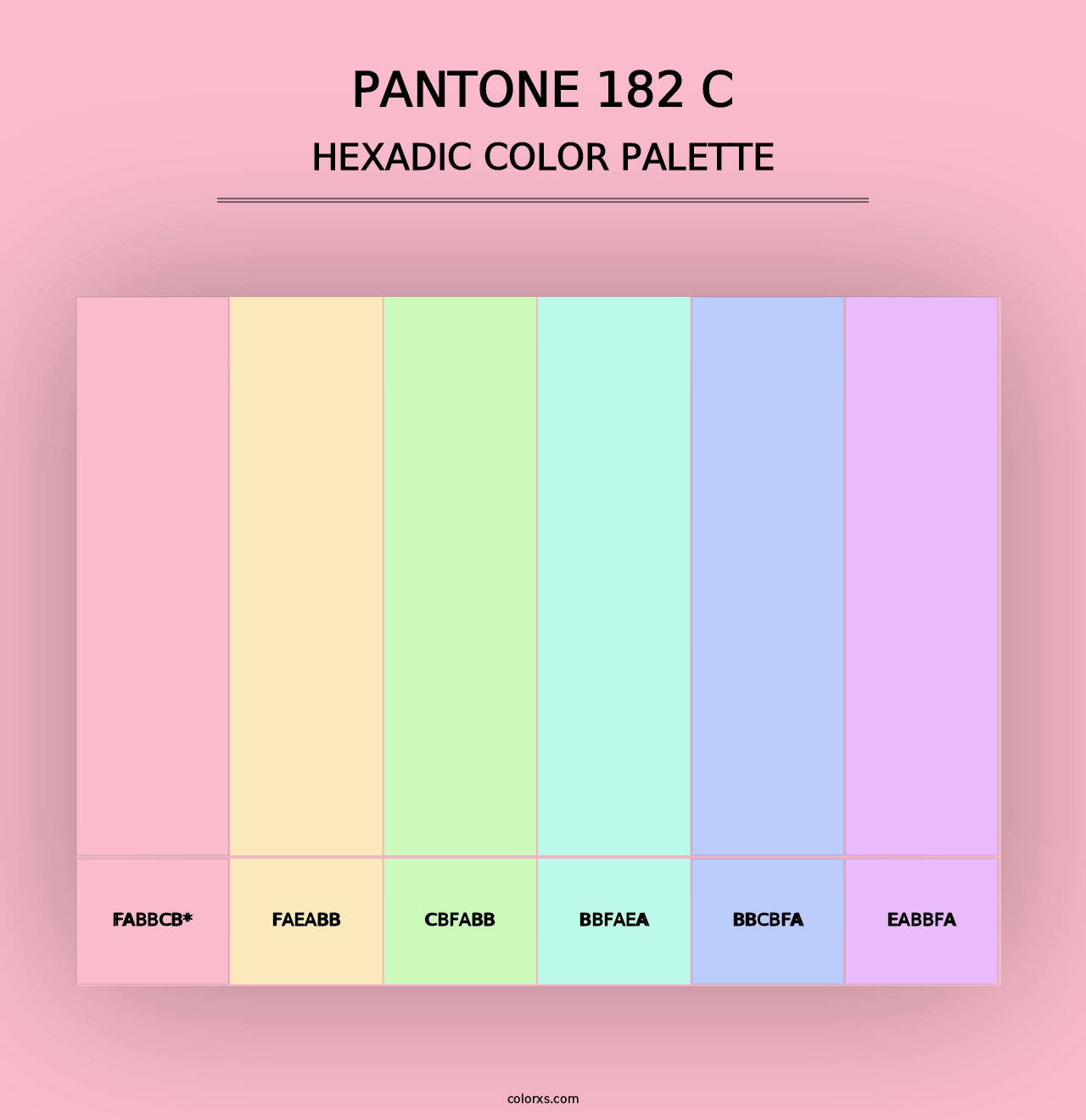 PANTONE 182 C - Hexadic Color Palette