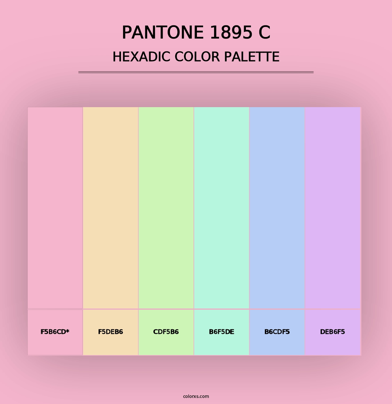 PANTONE 1895 C - Hexadic Color Palette