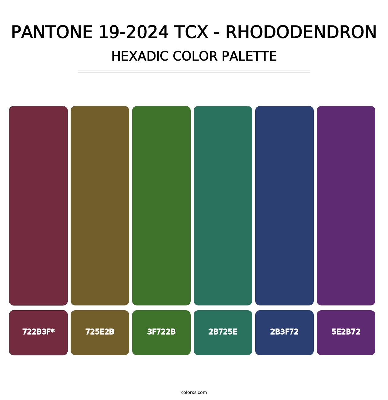 PANTONE 19-2024 TCX - Rhododendron - Hexadic Color Palette