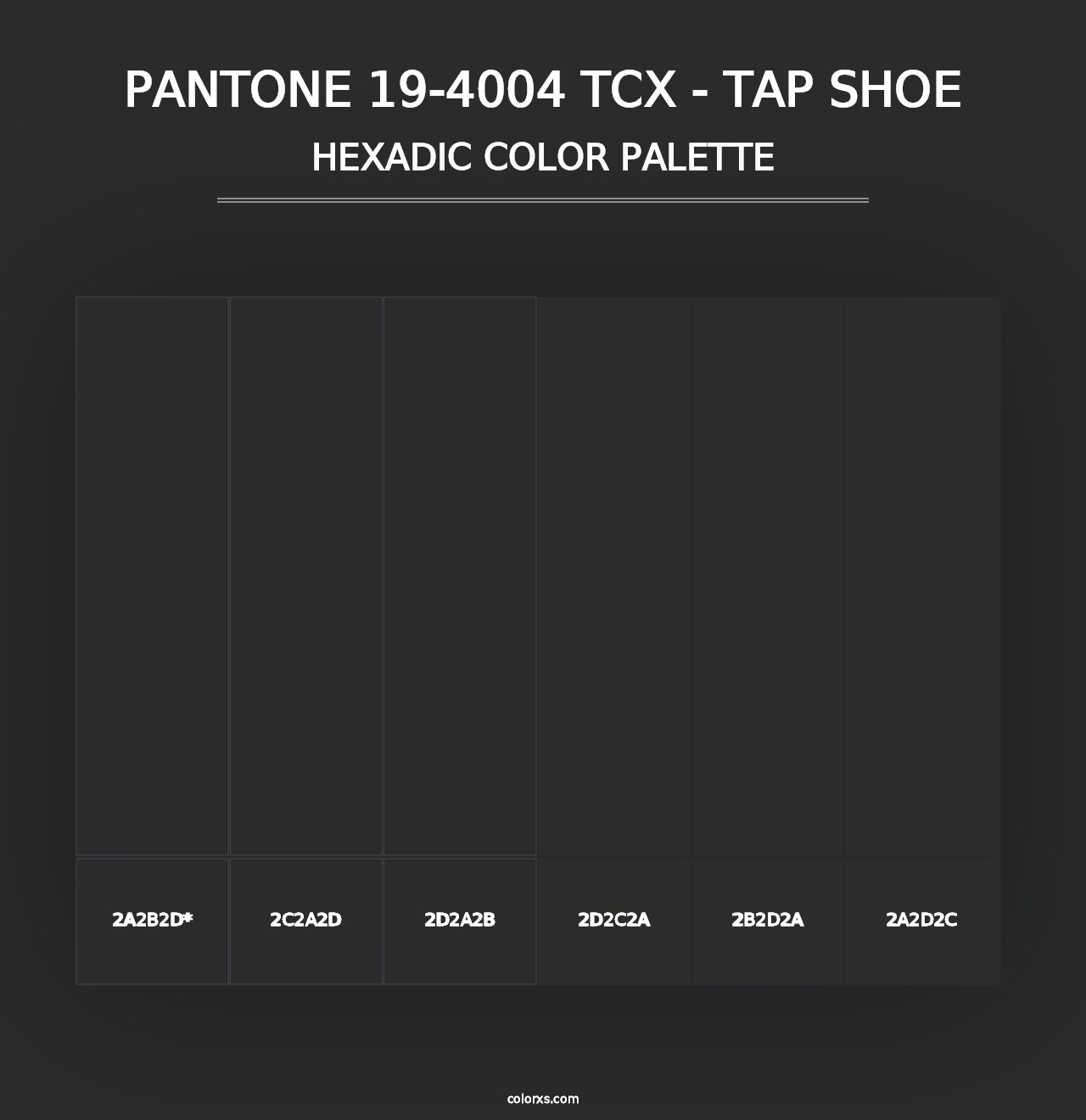 PANTONE 19-4004 TCX - Tap Shoe - Hexadic Color Palette