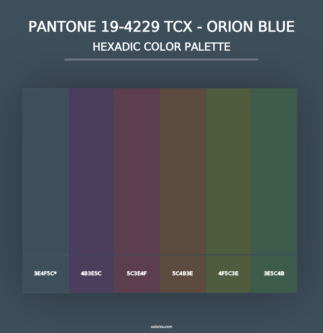 PANTONE 19-4229 TCX - Orion Blue - Hexadic Color Palette