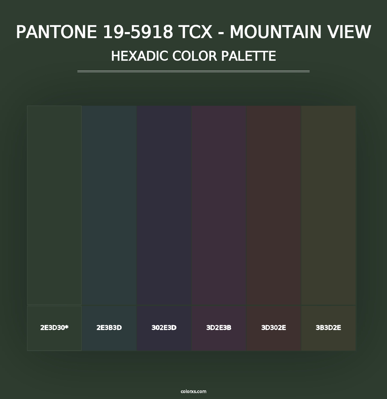 PANTONE 19-5918 TCX - Mountain View - Hexadic Color Palette