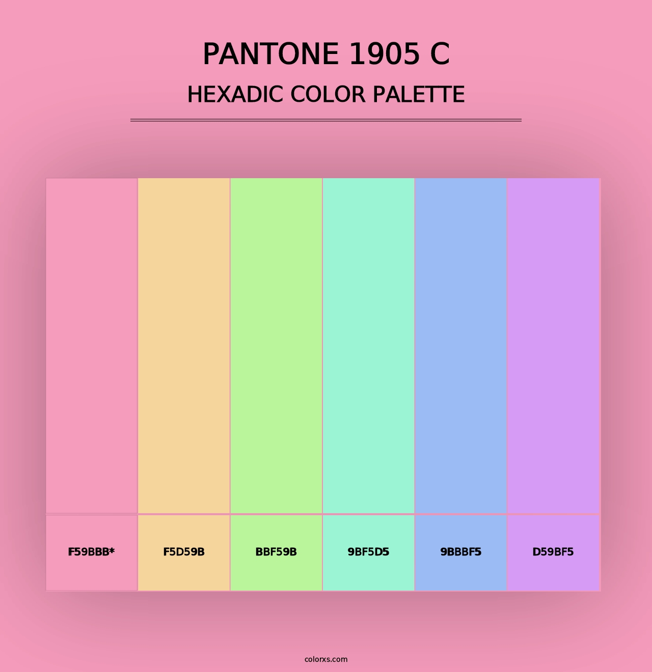 PANTONE 1905 C - Hexadic Color Palette