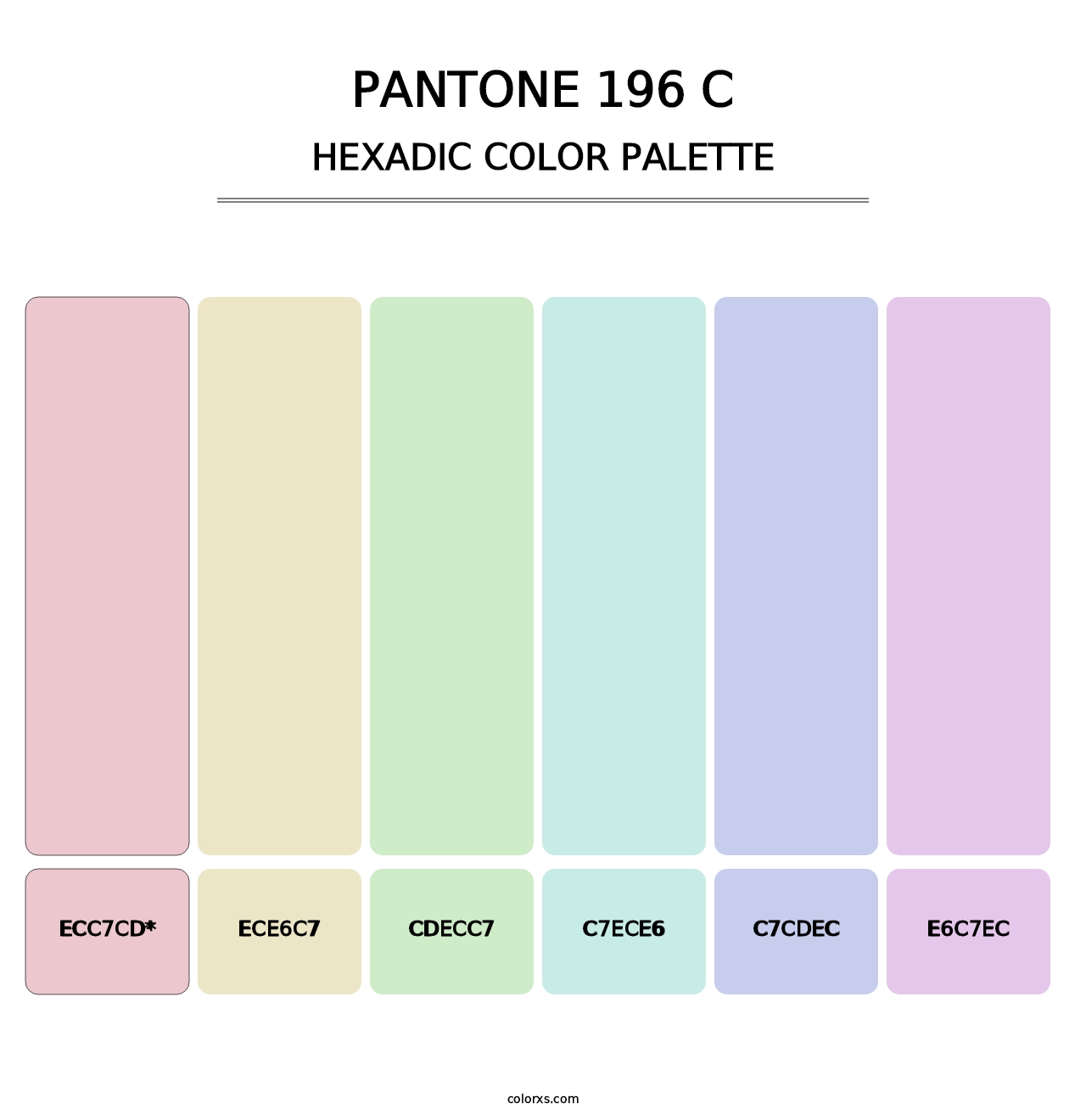 PANTONE 196 C - Hexadic Color Palette