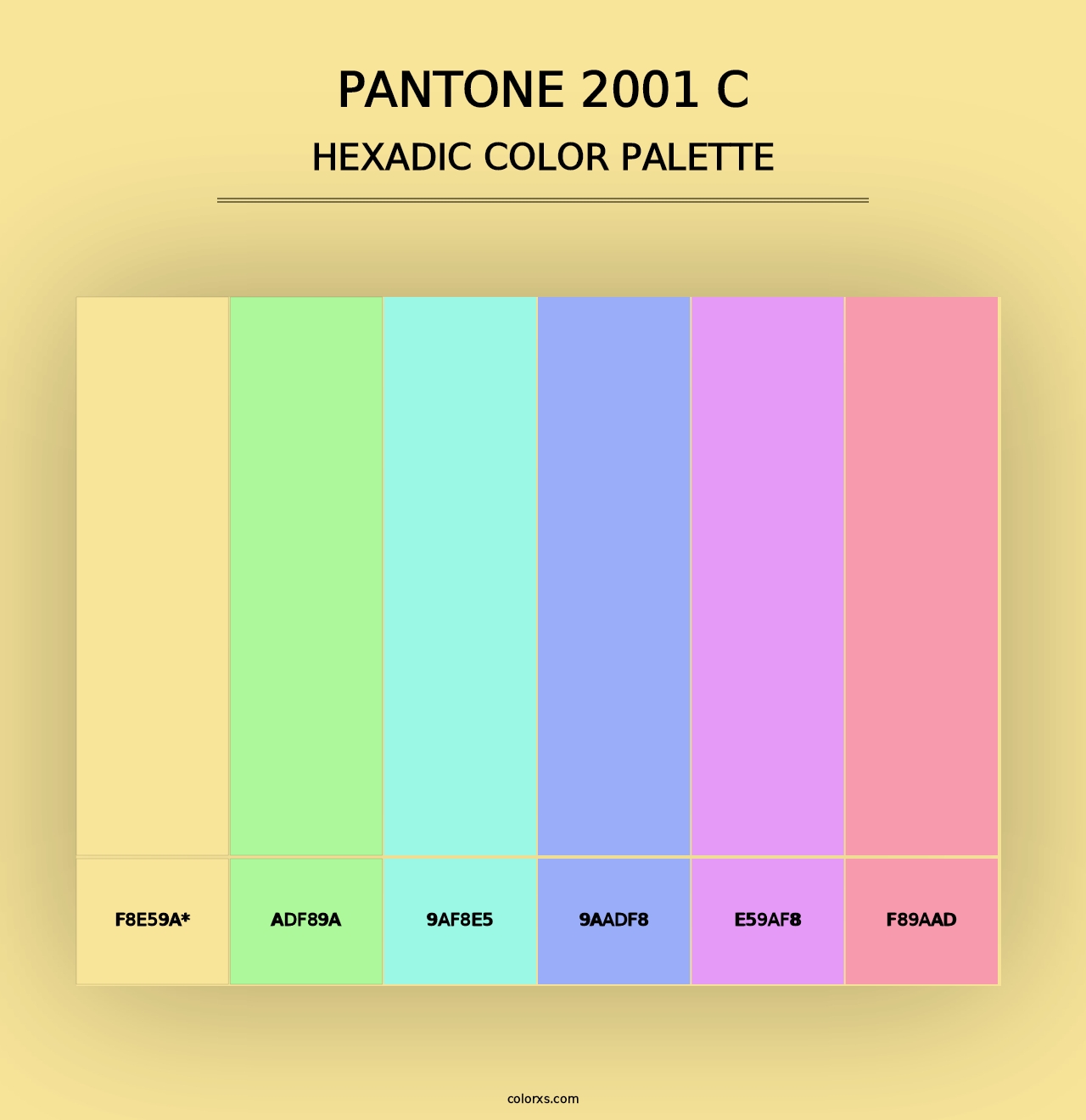 PANTONE 2001 C - Hexadic Color Palette