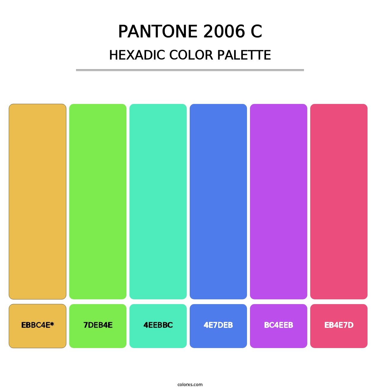 PANTONE 2006 C - Hexadic Color Palette