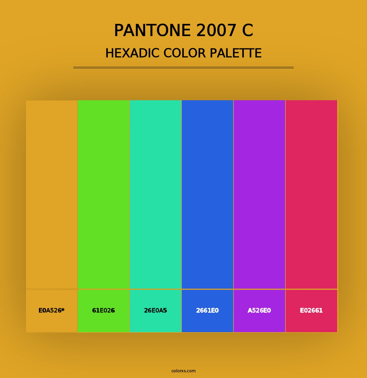 PANTONE 2007 C - Hexadic Color Palette