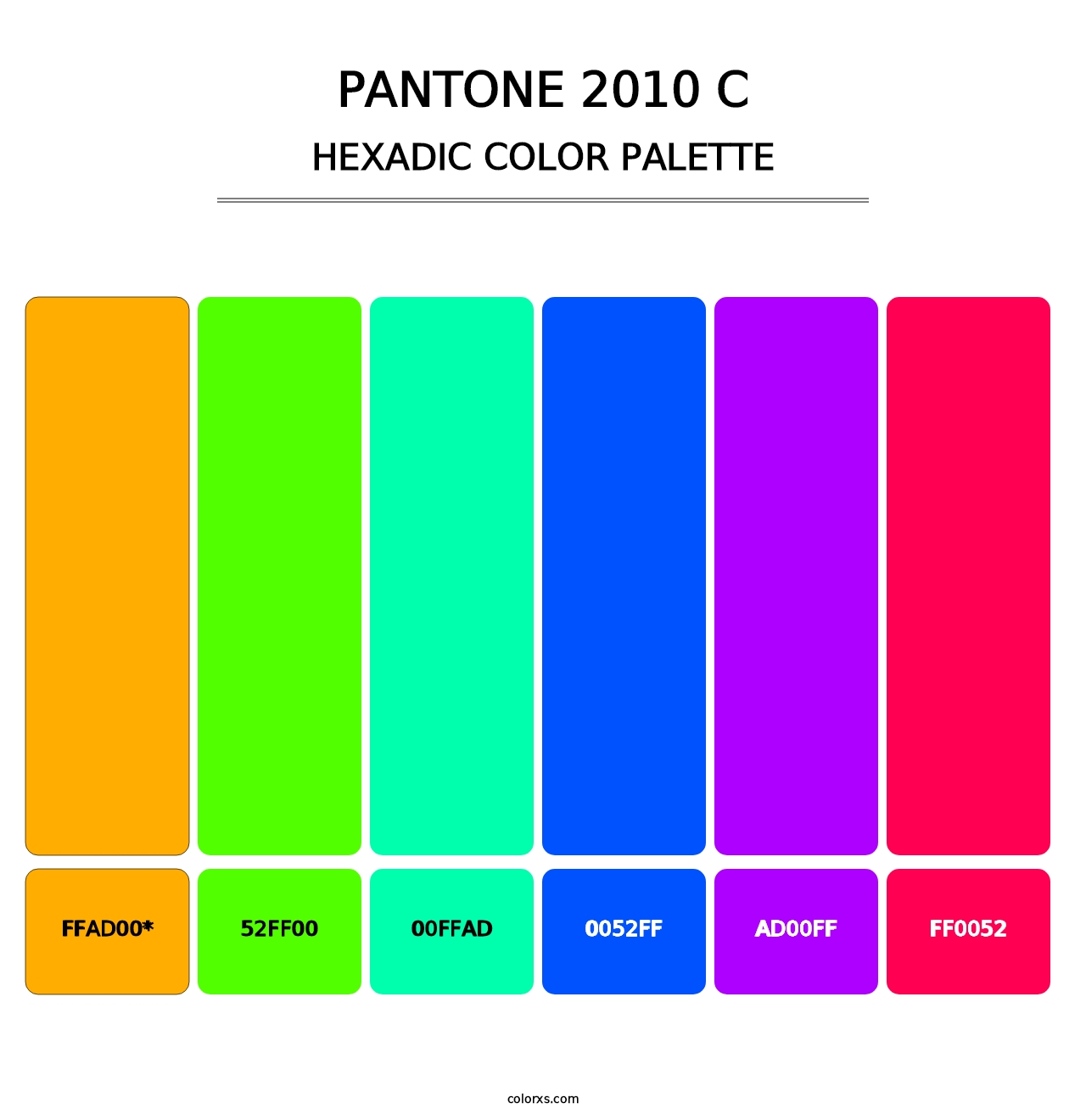 PANTONE 2010 C - Hexadic Color Palette