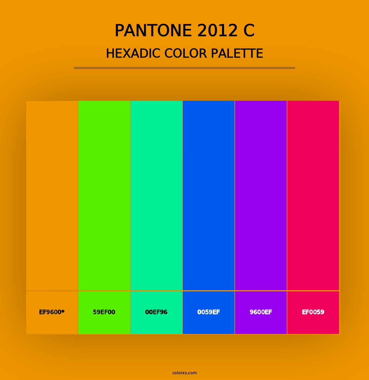 PANTONE 2012 C - Hexadic Color Palette