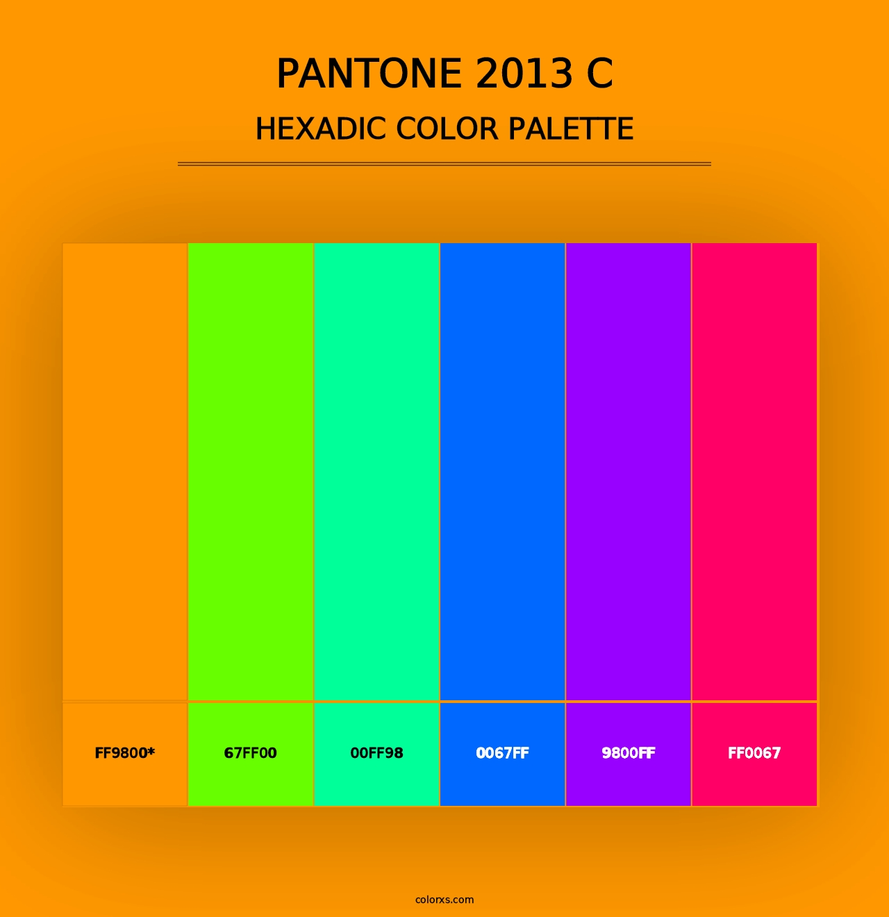 PANTONE 2013 C - Hexadic Color Palette