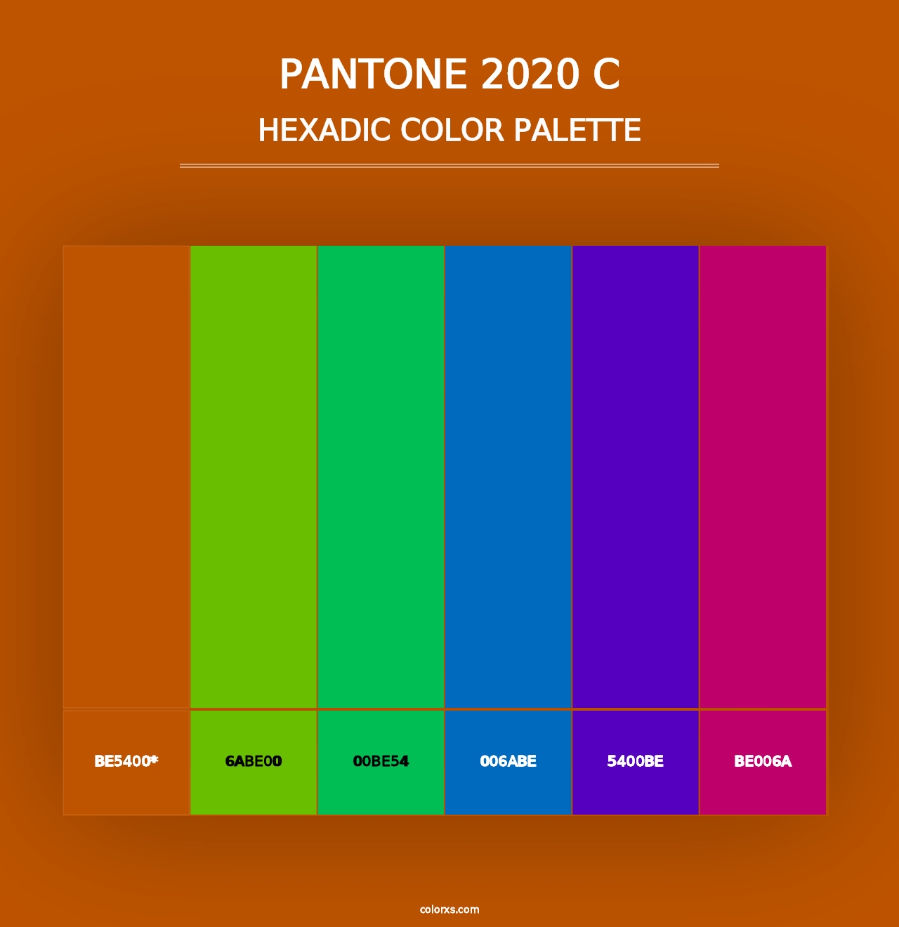 PANTONE 2020 C - Hexadic Color Palette