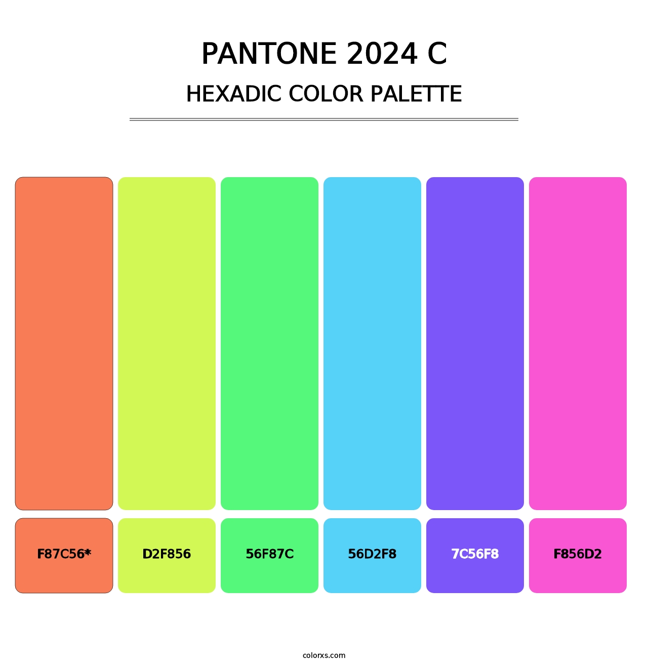 PANTONE 2024 C - Hexadic Color Palette