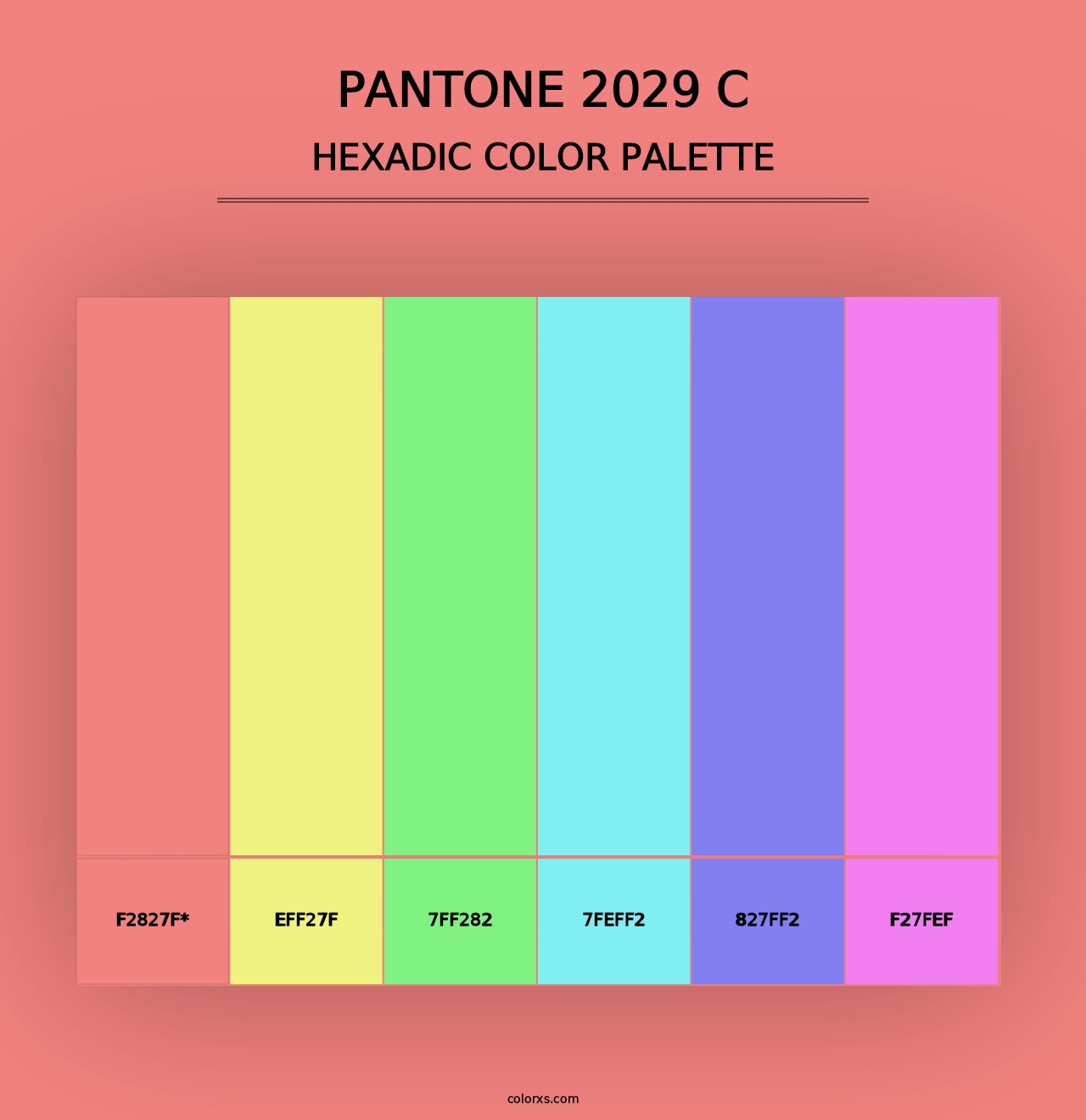 PANTONE 2029 C - Hexadic Color Palette