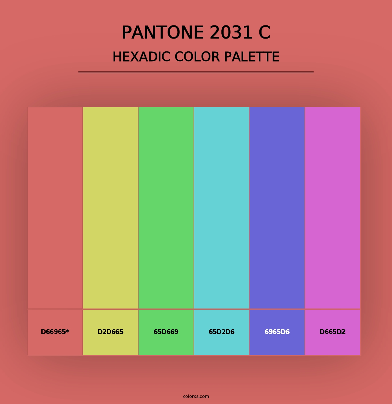 PANTONE 2031 C - Hexadic Color Palette