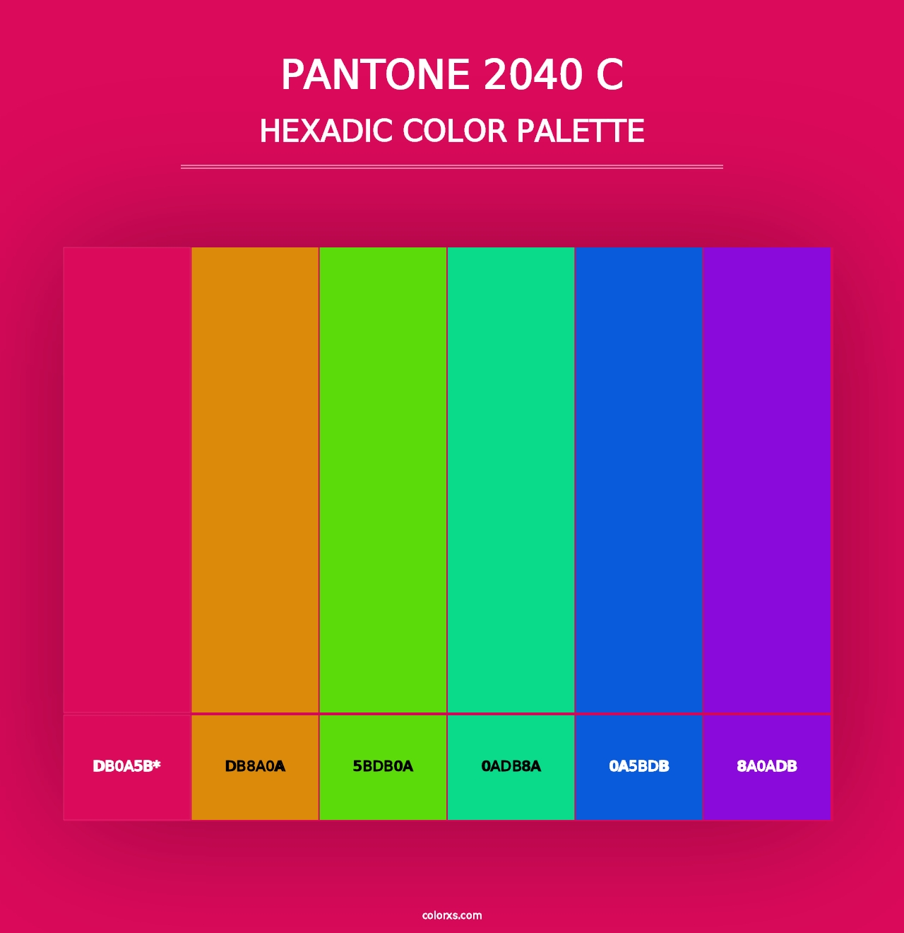 PANTONE 2040 C - Hexadic Color Palette