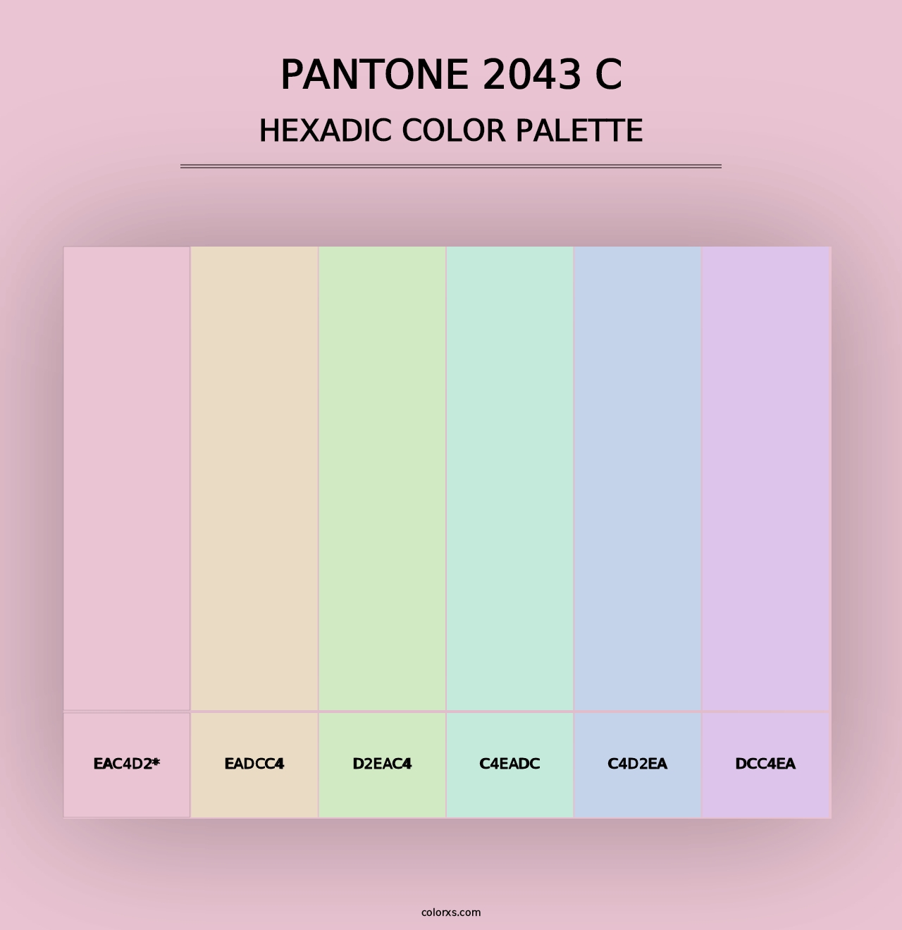 PANTONE 2043 C - Hexadic Color Palette