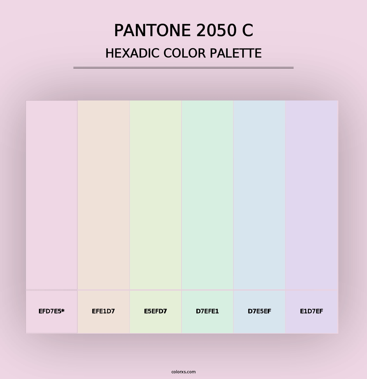 PANTONE 2050 C - Hexadic Color Palette