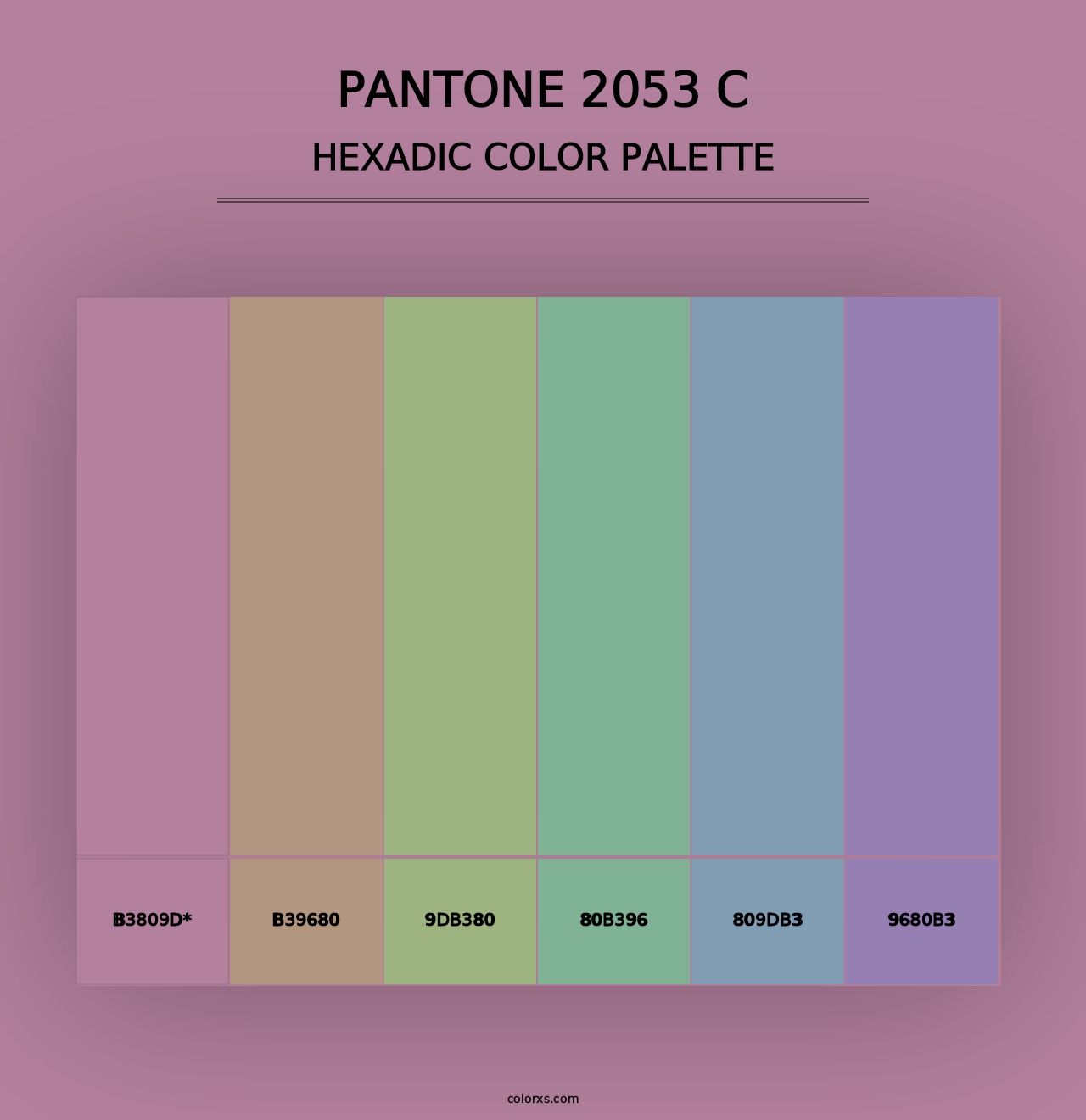 PANTONE 2053 C - Hexadic Color Palette