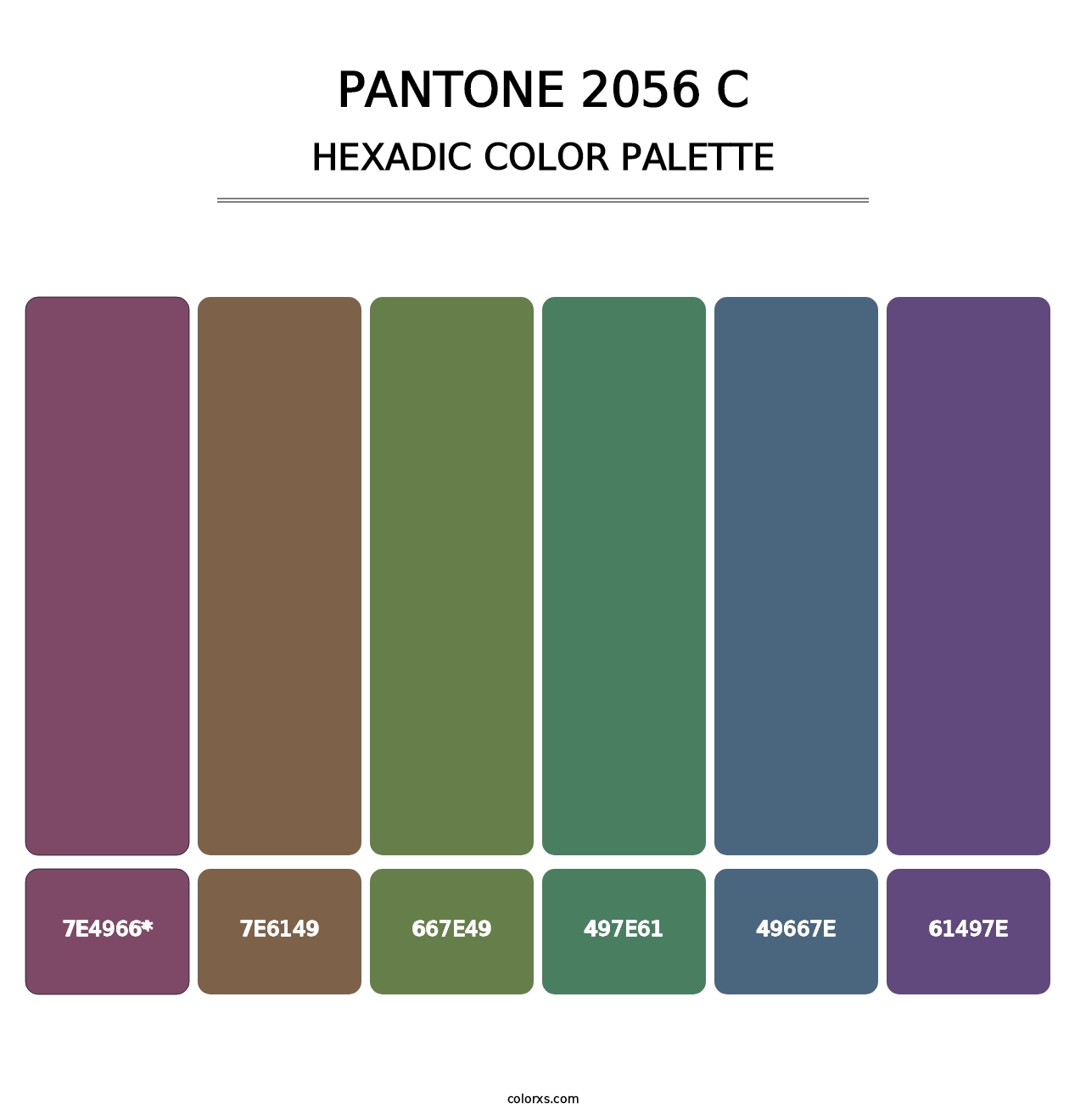 PANTONE 2056 C - Hexadic Color Palette